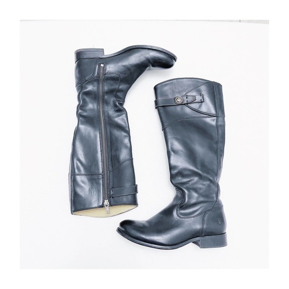 Frye Molly Knee High Boot 3476111 Black Leather Tall Riding Boot Sz6 - Picture 12 of 12
